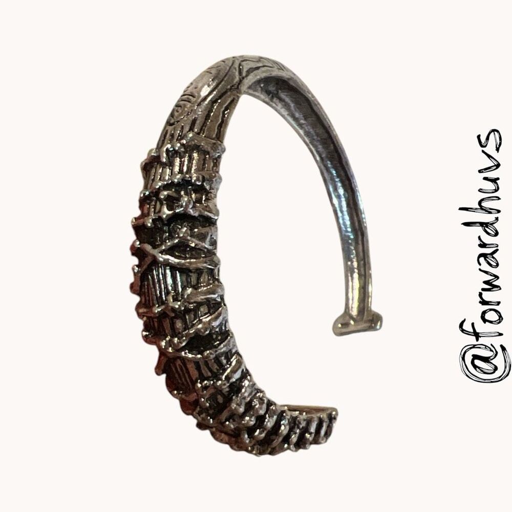 The Walking Dead Lucille Barbed Wire Bat Silver Tone Cuff Bracelet